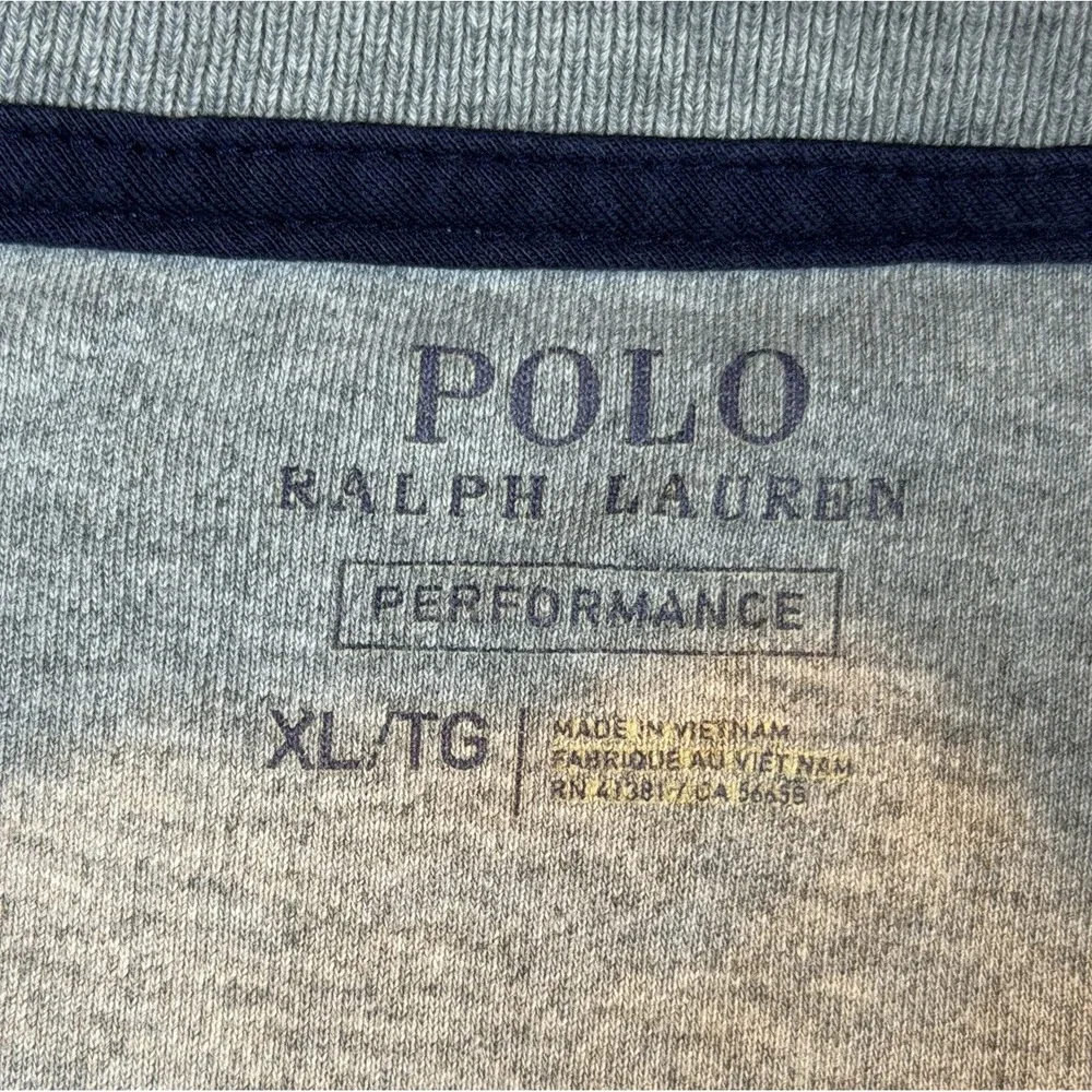 Ralph Lauren Men's  Varsity Track Jacket Grey Striped Full Zip RL Pony Size XL